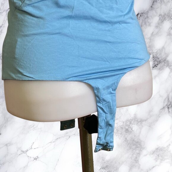 Superdown Marla Halter Bodysuit - Dusty Blue - Picture 4 of 9